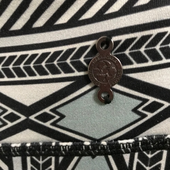 HARRICANA Boho Patterned Yoga Pants Leggings L Athletic Super Soft - Picture 3 of 5